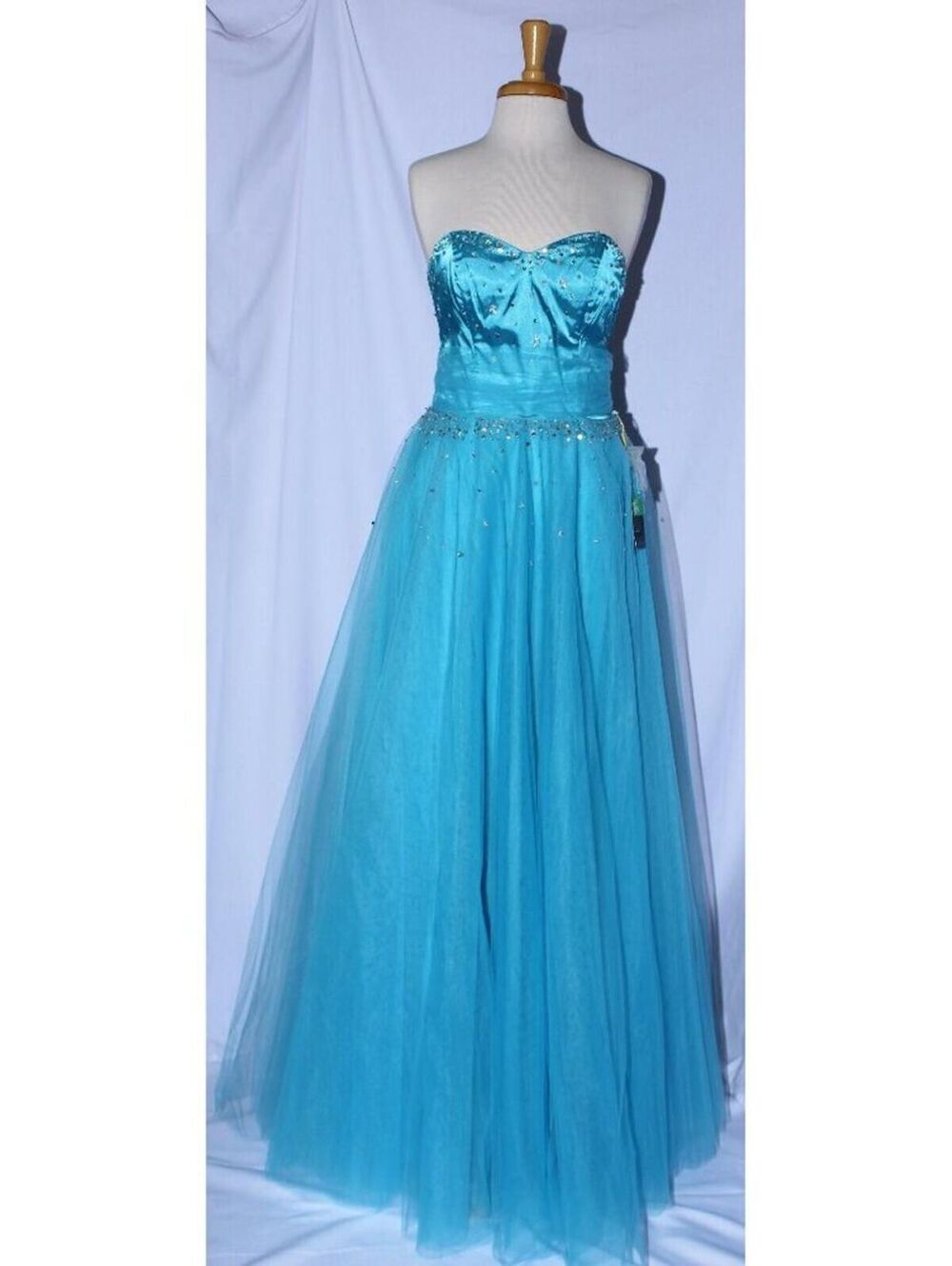 Nariana/Nox #2530 Dual Prom Gown With Removable Skirt-Size M-TURQUOISE-NWT